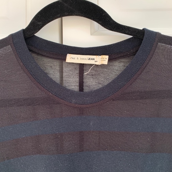 Rag & Bone /Jean Black Sheer T-shirt - Picture 10 of 11